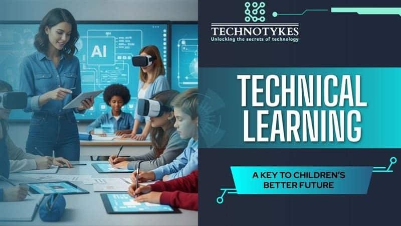 Virtual reality education session with children and teacher at Techno Tykes.